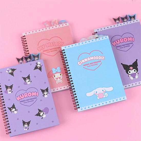 Sanrio 3-section Index Note Cinnamon Roll, Blue, 1 Piece, a Popular Character In Korea