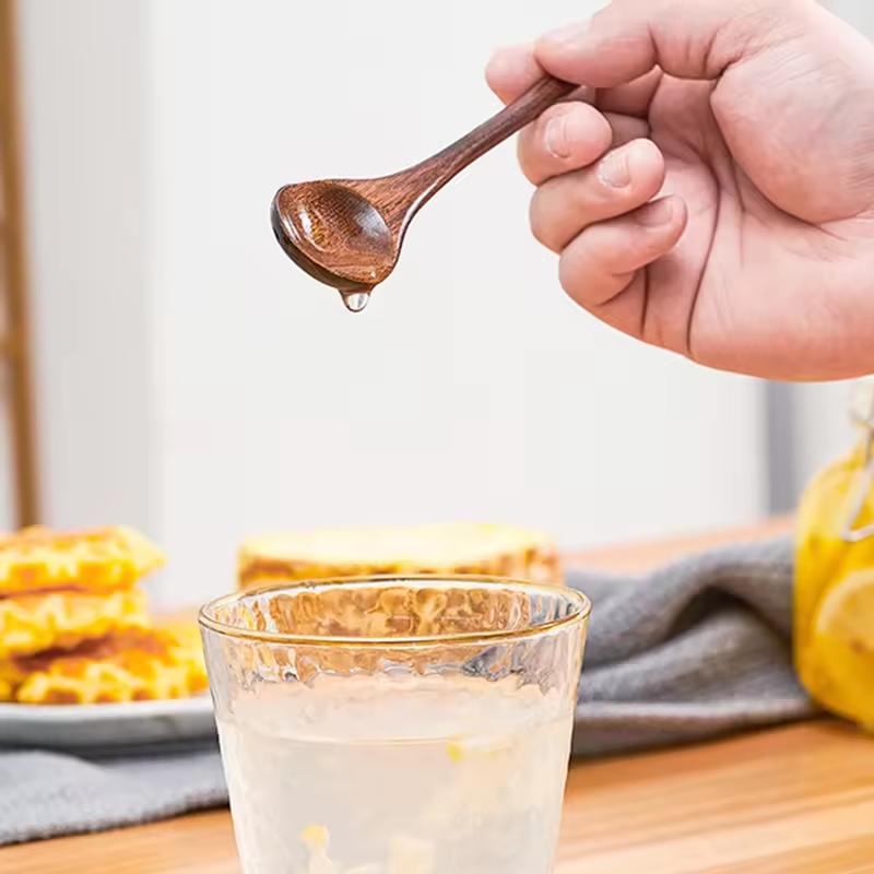 6 шт. кухонных принадлежностей деревянные столовые приборы Фиби Чжэнан деревянная ложка ужин десерт суп сервировочные ложки