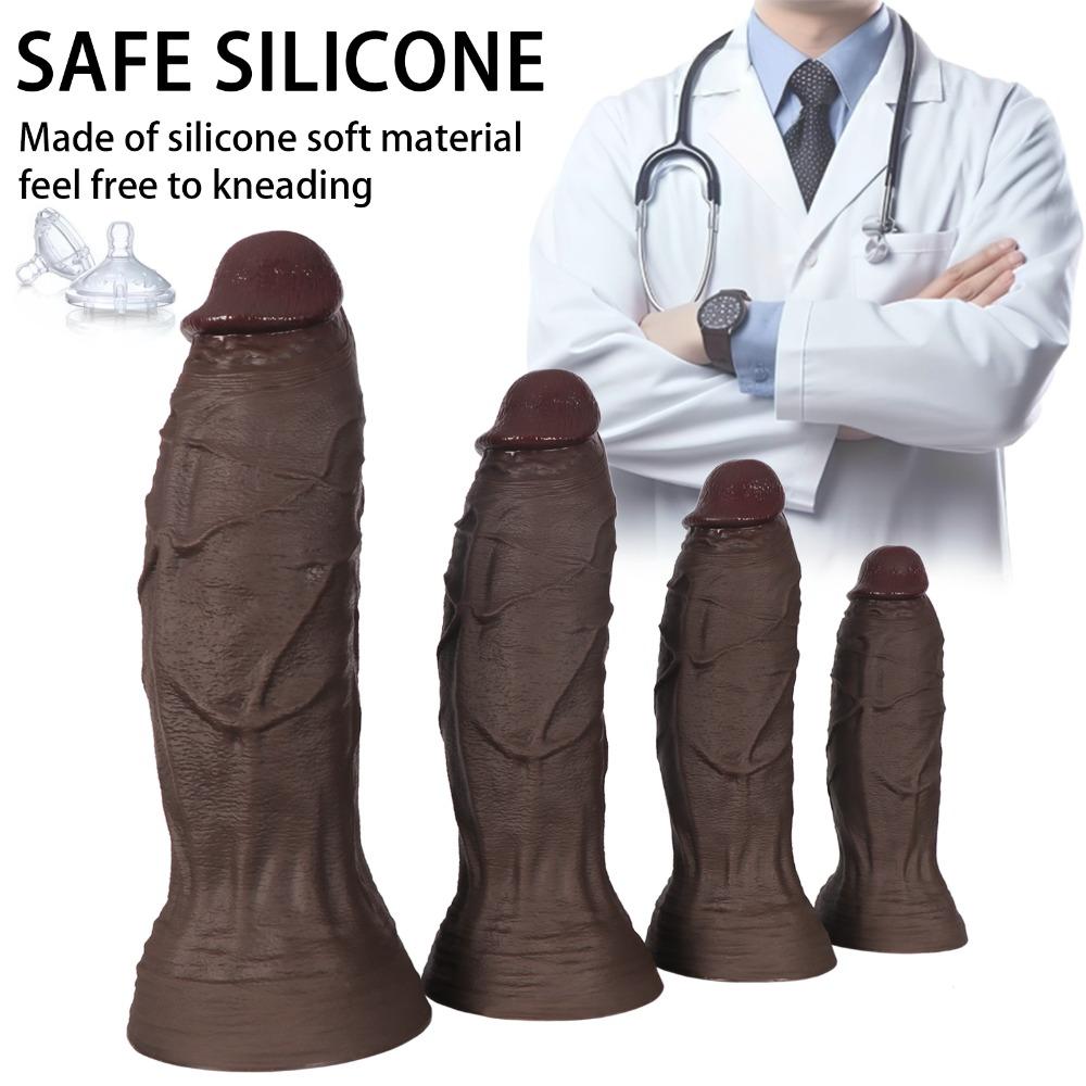 Ультрамягкий Реалистичный Силиконовый Дилдо, Большого Размера, Секс-Игрушка для Взрослых Женщин