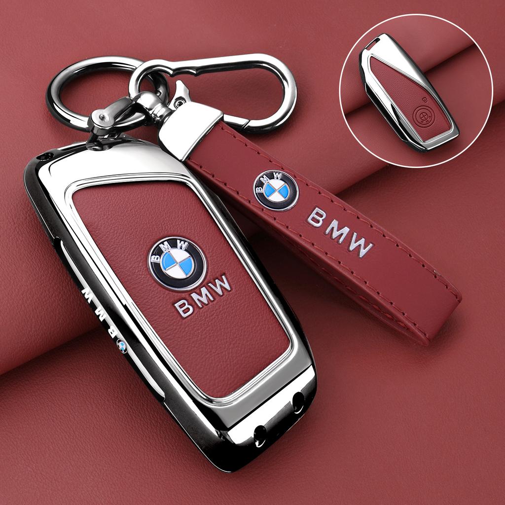 FA7Zinc Alloy Car Remote Key Case Cover Protector Shell for BMW X1 U11 X7 X5 G05 LCI I7 IX XM Series 7 740Li U06 G81 M3 Accessory
