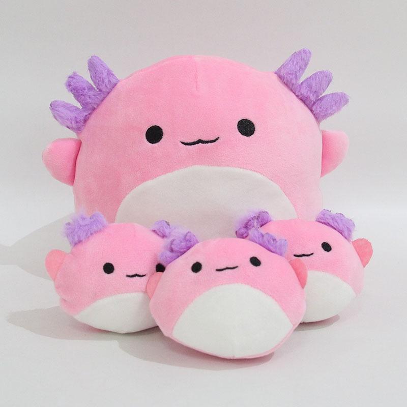 Squishmallow Розовый Аксолотль Джек Салли Корова плюшевая плюшевая кукла для матери и ребенка, Рождественская кукла, хлопковая набивка