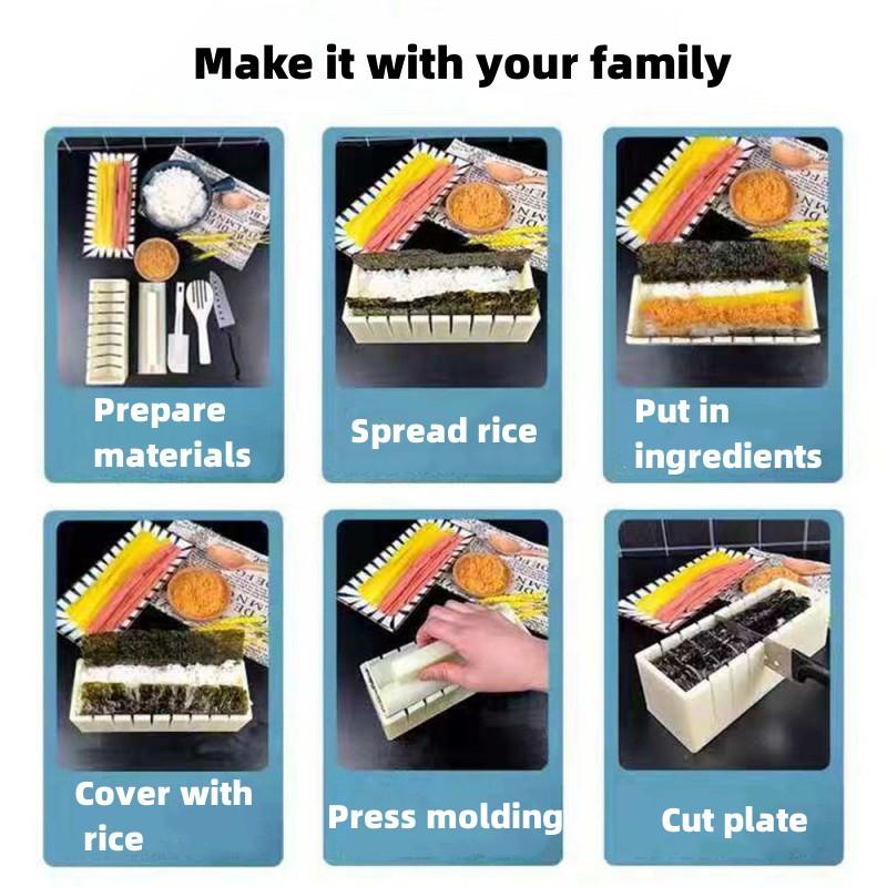 DIY Sushi Maker and Rice Circular Mold Japanse Cake Lovelike Mold Multifunctionele Mould Square Sushi Making Tool Set