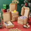 50pcs Kraft Paper Box Folding Box Square Tan 8.5x8.5x3.5cm
