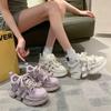 Осенние женские повседневные кроссовки класса люкс, дизайнерские однотонные повседневные туфли на толстой подошве, женские теннисные кроссовки для бега и ходьбы, спортивная обувь