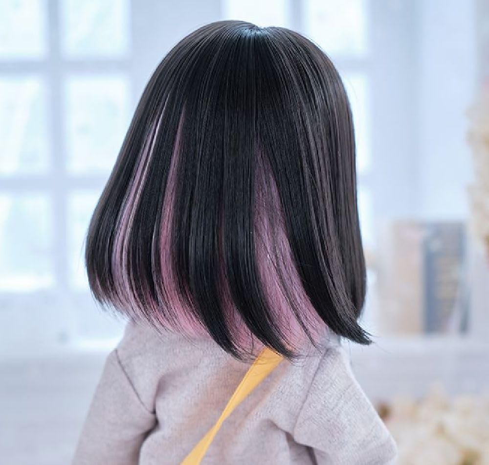 Термостойкий кукольный парик ST199, двухцветный боб, парик, совместимый с куклой масштаба 1/3, только парик