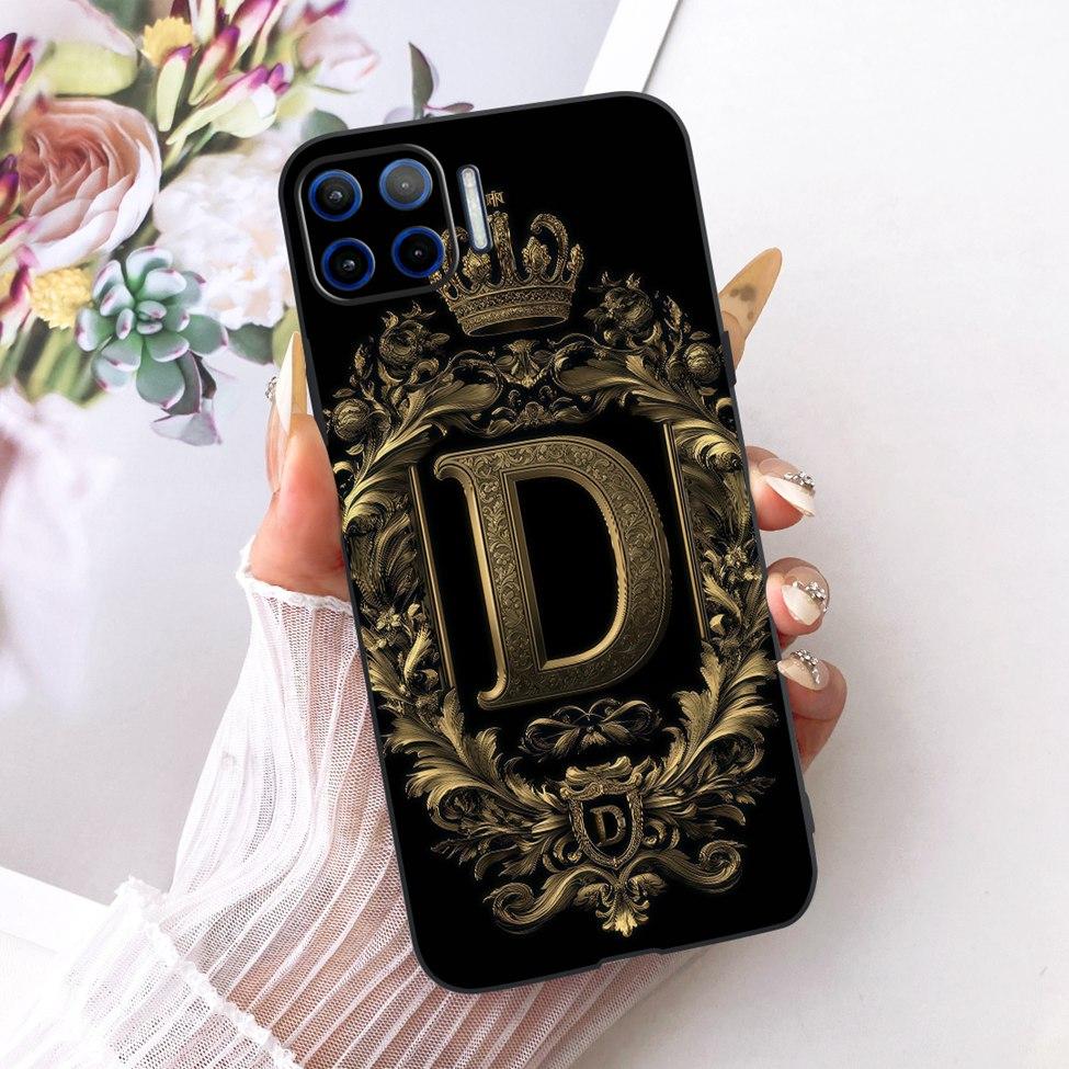Чехол-бампер для Motorola Moto G 5G Plus Силиконовый Роскошная Корона Буквы от A до Z 2D Плоский Рисунок Мягкий Корпус XT2075 XT2075-2 XT2075-3