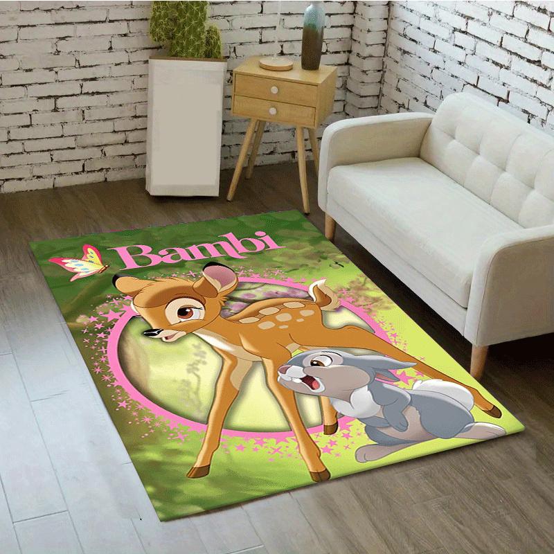 1pc Bambi Pattern Area Rug Soft Flannel Floor Mat for Living Room,Office,Bedroom and Carpet,Sofa Coffee Table Floor Mat