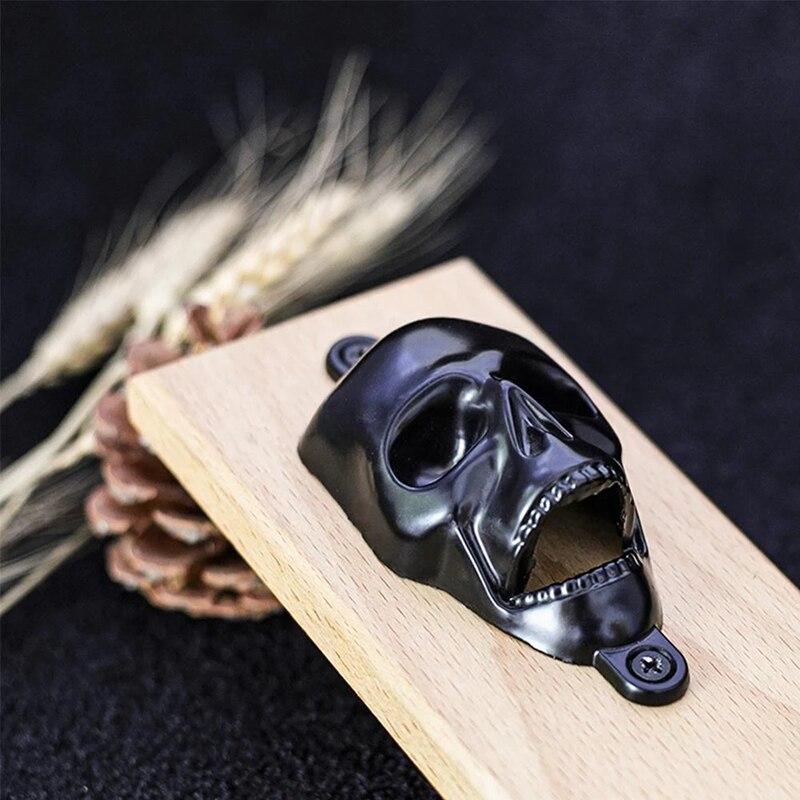 Открывалка для бутылок пива в форме черепа, магнит на холодильник, настенная деревянная открывалка для вина, ретро товары для домашнего бара и ресторана