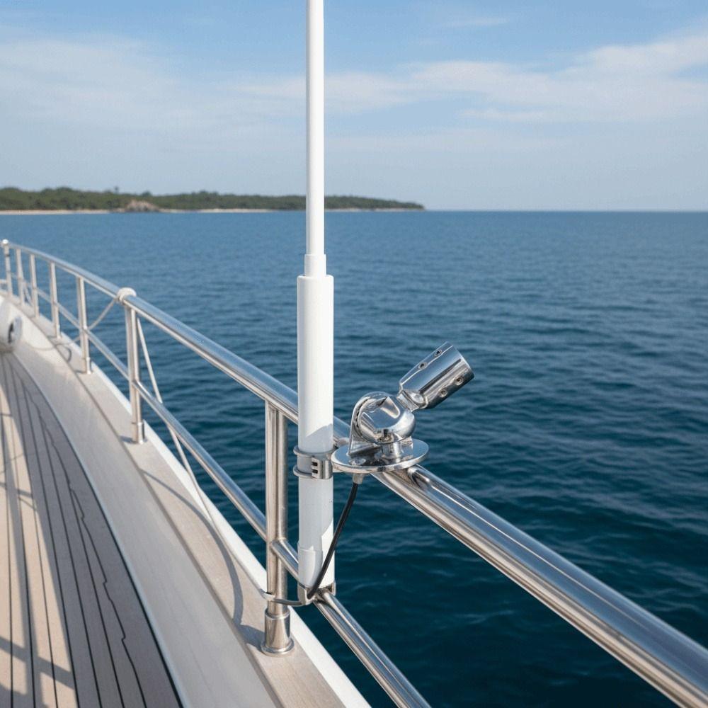 25mm Round VHF Antenna 7/8 Inch Marine Mount Fashing Boat Boat Hardware Boat Accessories