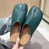 2024 Women Split Toe Flat Slippers Women Shallow Lazy Slip-On Mules Split Toe Woman Loafers Casual Cozy Soft Shoes Chaussure Femme