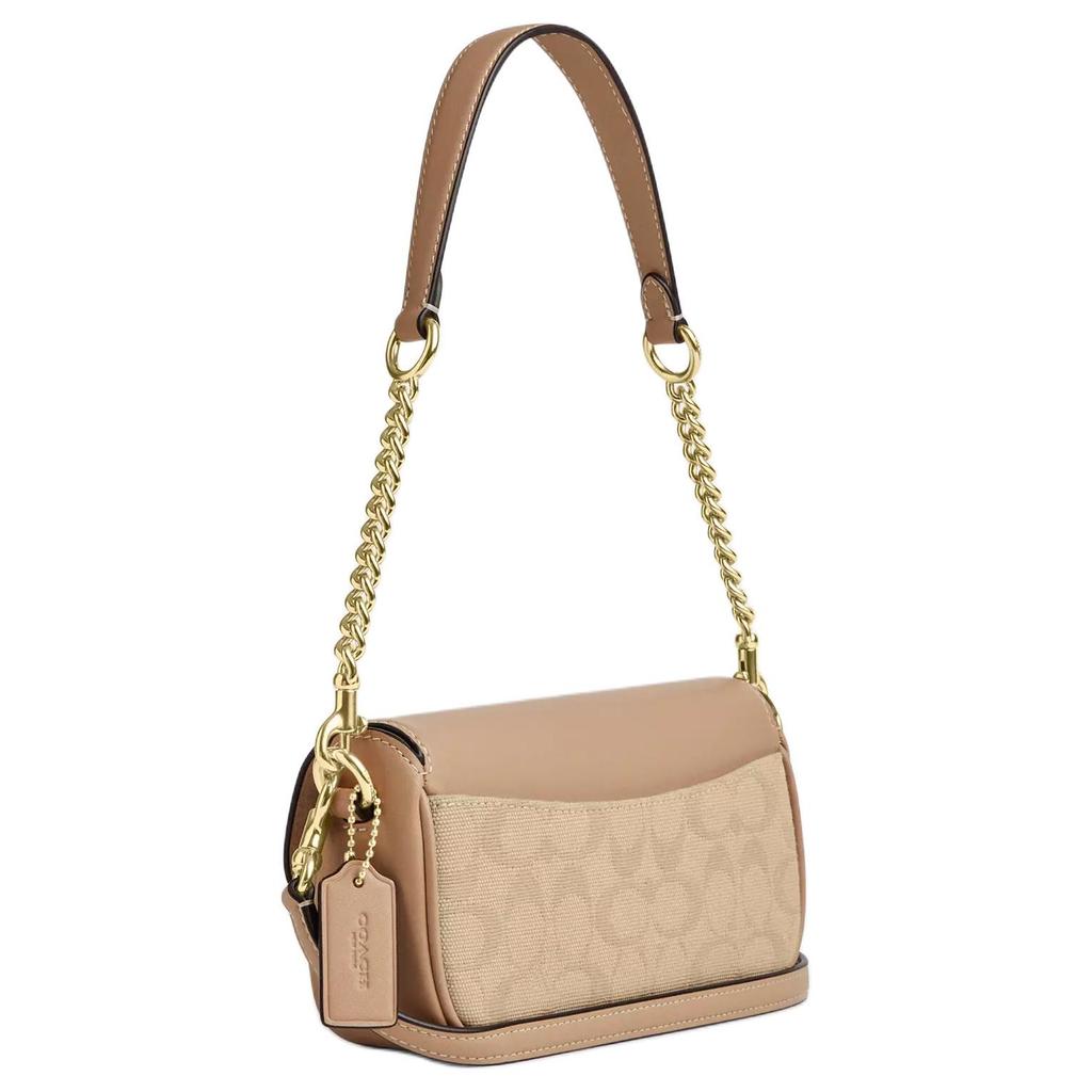 Coach Hailey 20 Signature Print Coated Canvas And Leather Shoulder Bag Women shoulder bag Natural Brown CAN94-IMLG6