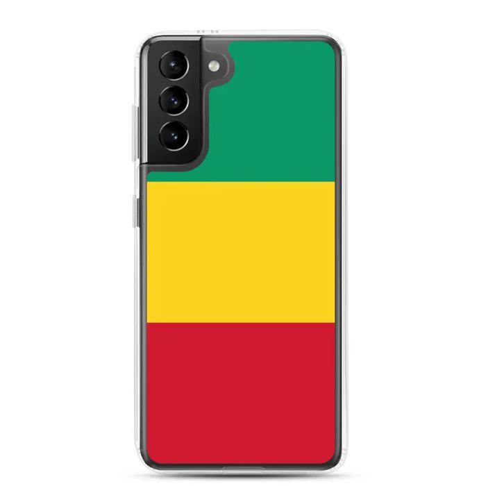 Coque Téléphone - Samsung - Galaxy S21 Ultra - Drapeau Guinée - Souple - Multicolore