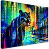Canvas Print, Panther Animals Abstraction