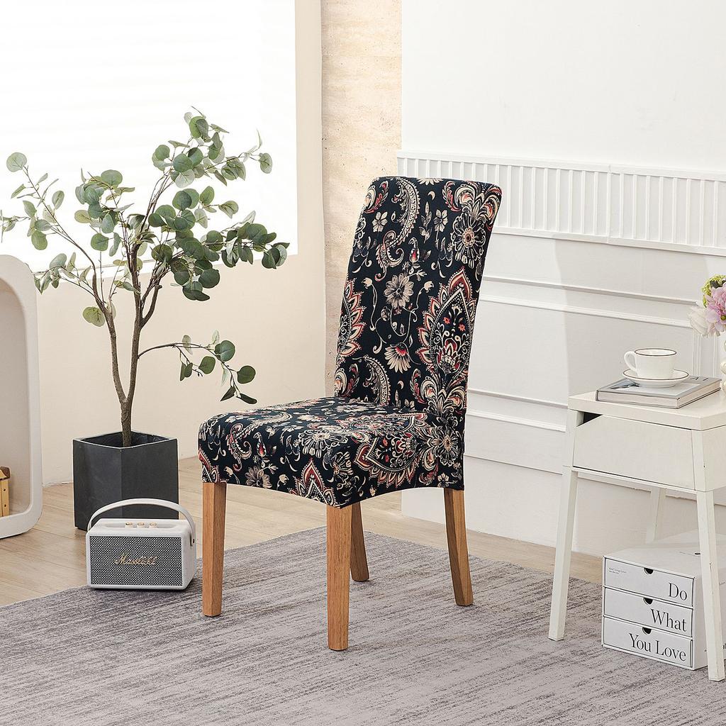 Новый принт Четыре сезона Отель Дом Эластичный чехол на стул Ресторан Цельная подушка для стула Современный простой чехол на стул