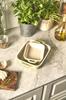 Блюдо staub x 11 см 20 x 2 шт. Набор керамических макарон, блюдо для запекания, подходит для использования в духовке, микроволновой печи, японское блюдо "прямоугольное" (14/16см) Зеленый" [Авторизованный