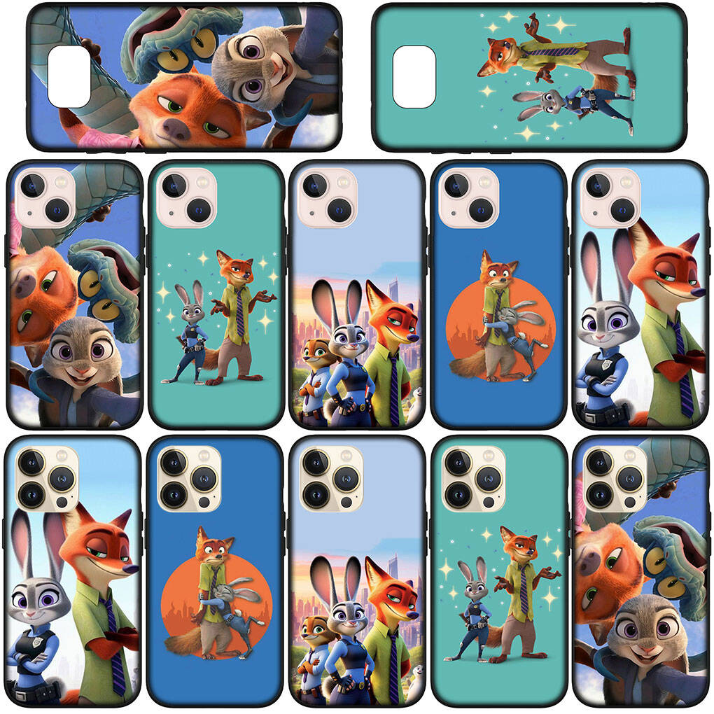 Чехол для телефона для iPhone 17 16 15 Plus XR Huawei P30 P20 Lite Redmi Note 14 12 11 13 Pro Max OPPO A60 A80 A40 A18 Постер Ник Уайлд Зверополис 2 Джуди Чехол