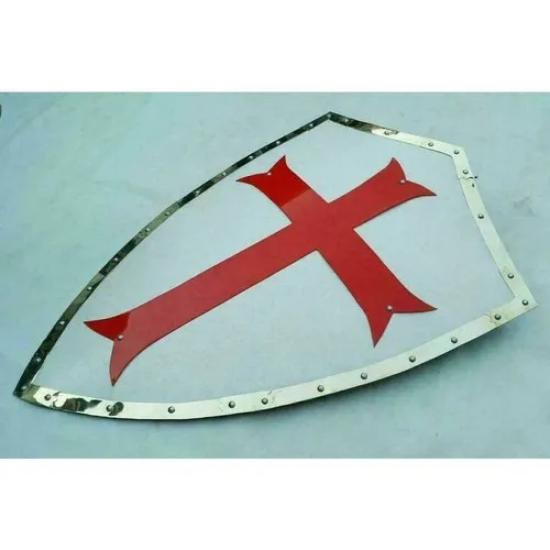 Средневековый рыцарский крест, обогреватель, щит, боевой воин, щит, стальные подарки 18 калибра