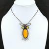 Подвеска из яшмы шмеля, медная проволока, обернутая драгоценным камнем, желтая подвеска от сглаза, ручная работа, подвеска в виде совы, медные украшения для подарка