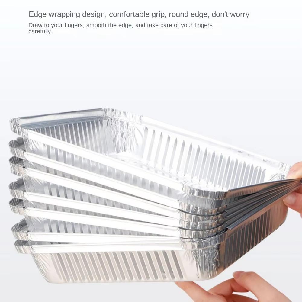 10/20/30pcs Disposable Air Fryer Aluminum Foil Tray Oil-proof Tin Foil Tray For Baking Roasting