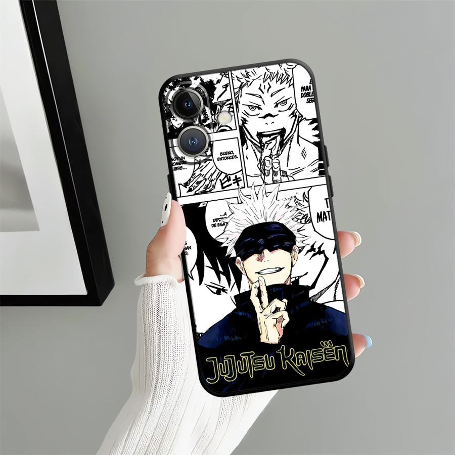 Аниме J-Jujutsu K-Kaisen Чехол для iPhone 12 17 16 Pro Max 7 8 15 Plus X XS XR 13 Mini 11 14 17Air SE Мягкая задняя крышка телефона