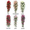 Artificial Rattan Vine Decoration Wall Hanging Roses Home Decor Wedding Door Christmas Fake Flower
