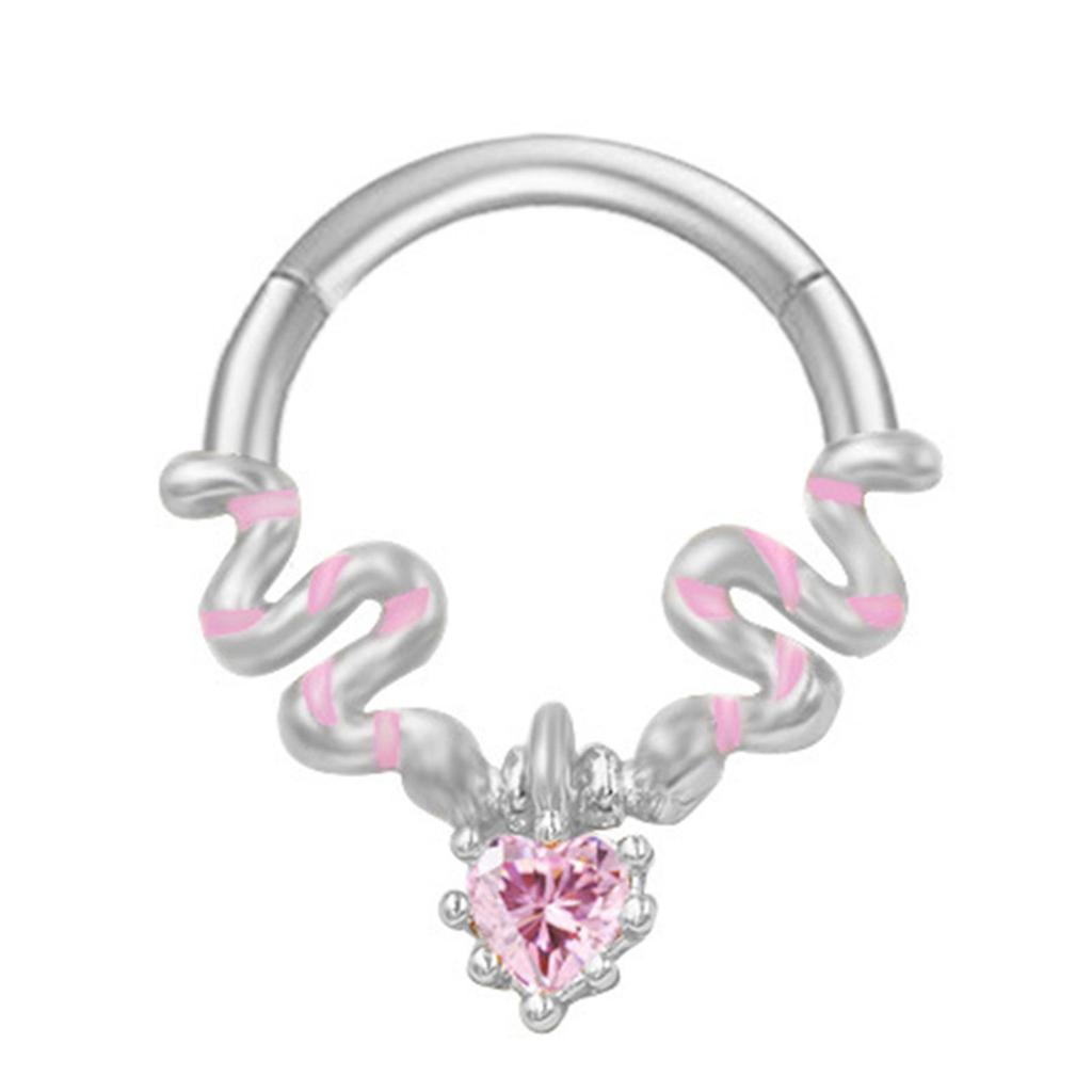 Стильное хрустальное кольцо для носа из нержавеющей стали серебристого цвета, аксессуары для пирсинга тела для вечеринок