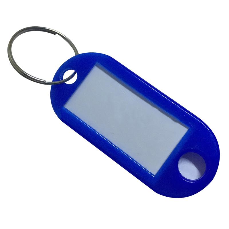 30pcs Multi-Color Plastic Keychain Blank Key Ring DIY Name Tags for Baggage Paper Insert Luggage Tags Key Chain Accessories