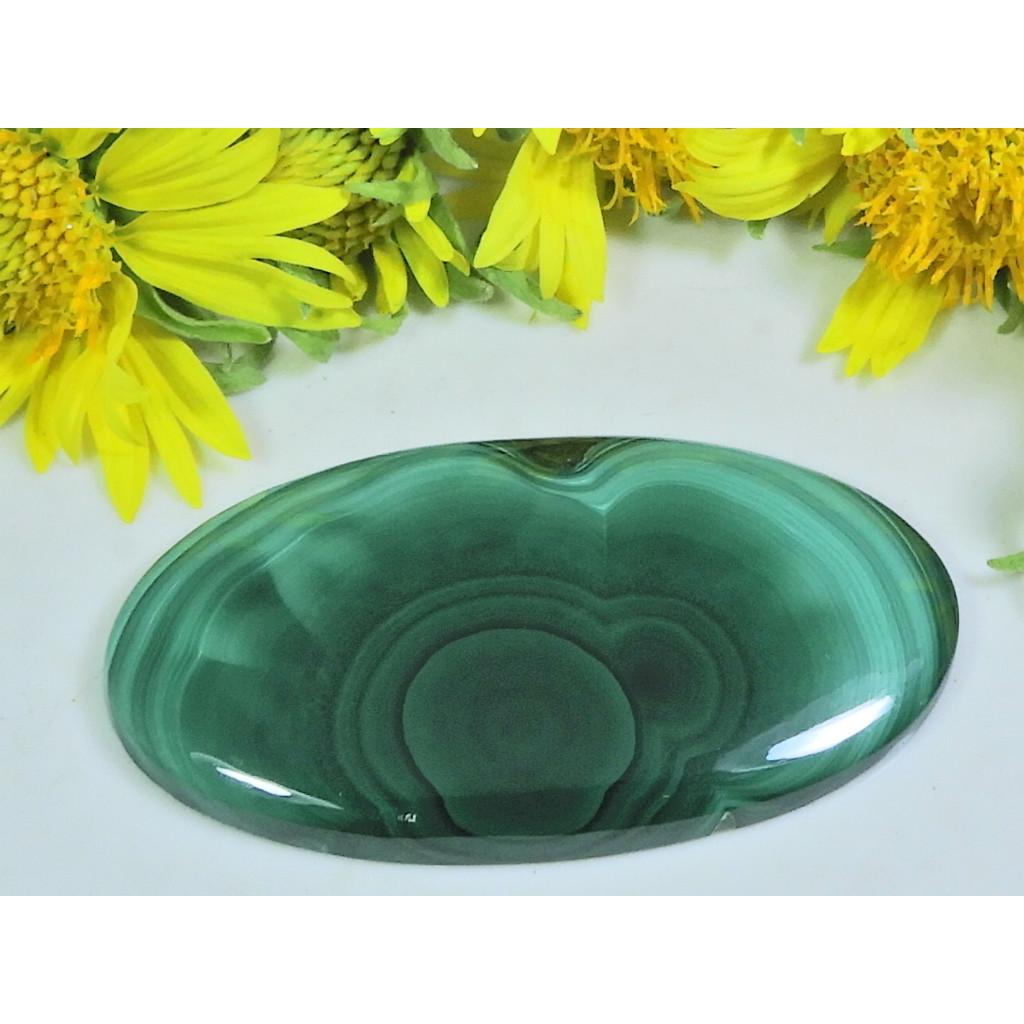 АА++ 75 карат. Натуральный зеленый малахит овальный кабошон россыпью драгоценный камень 25X47X04MM D-31