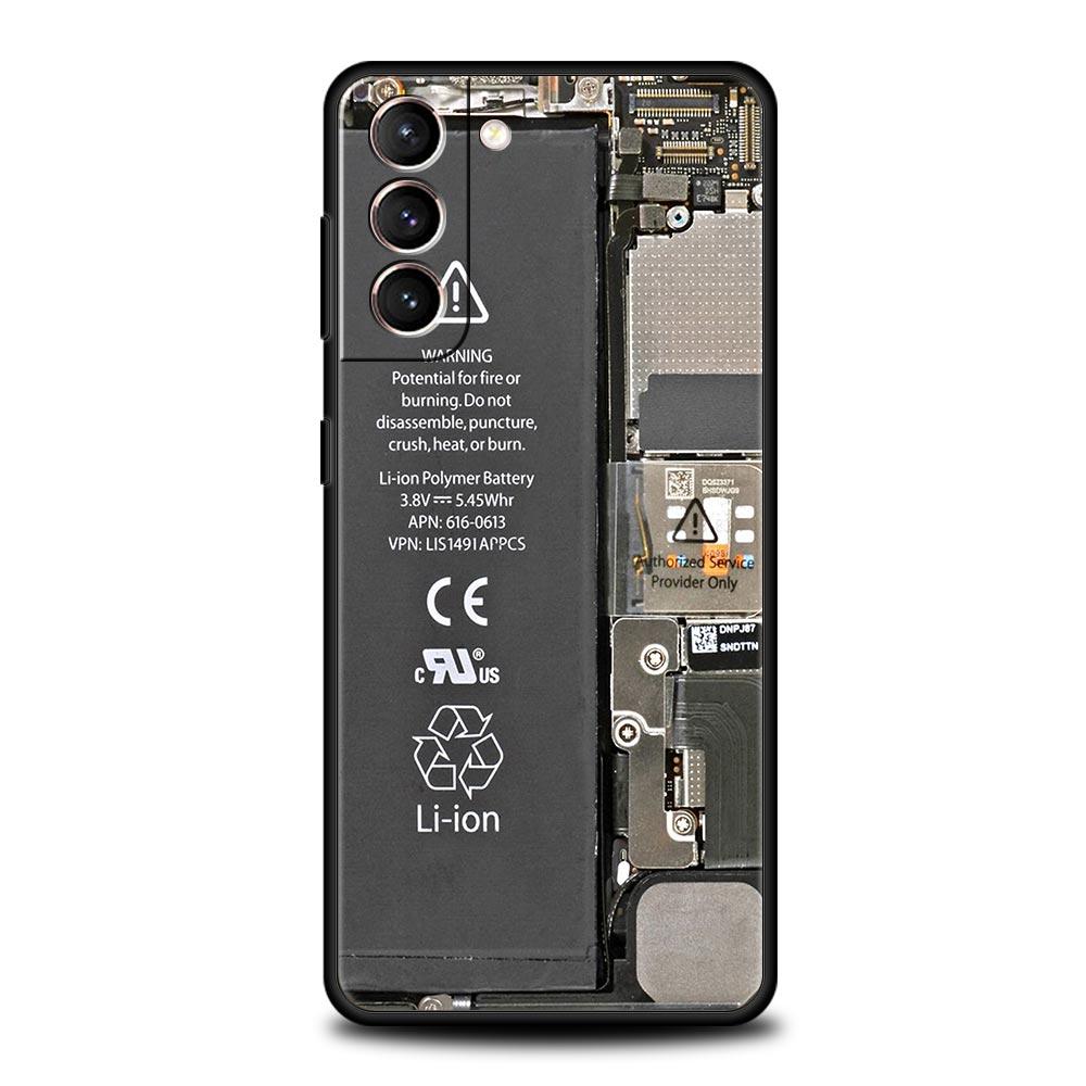 Чехол-накладка с рисунком печатной платы для Samsung Galaxy S26 S25 S24 S23 S22 S20 S21 FE Ultra S25 Edge Plus Мягкий ТПУ корпус
