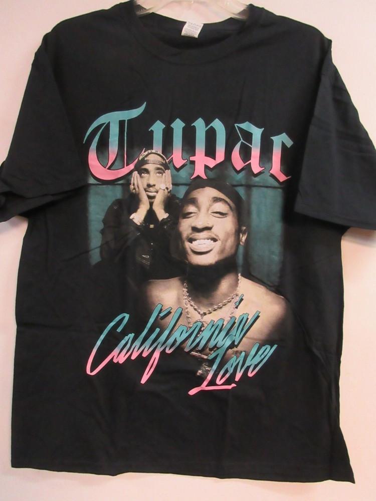 ОФИЦИАЛЬНЫЙ МЕРЧ TUPAC SHAKUR CALIFORNIA LOVE КОНЦЕРТ МУЗЫКАЛЬНАЯ ФУТБОЛКА РАЗМЕР L Унисекс Футболка