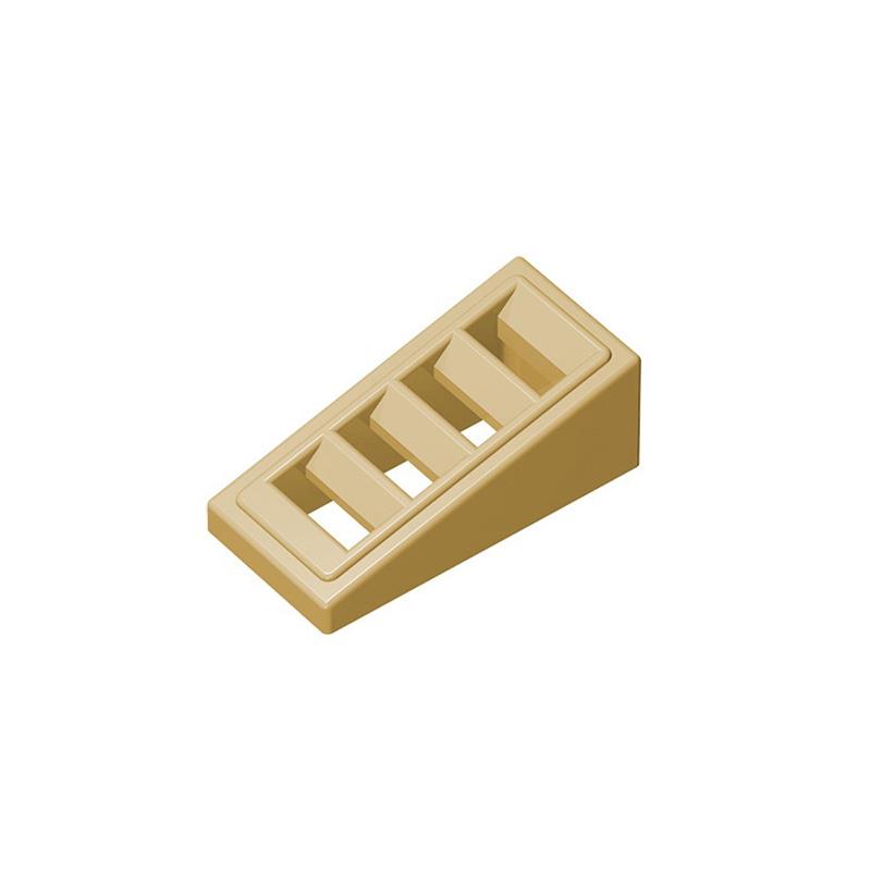 20 шт. MOC Детали для сборки 61409 Скат 18° 2 x 1 x 2/3 с 4 пазами Деталь строительного блока DIY Кирпичи Оптом Модель Образовательная игрушка