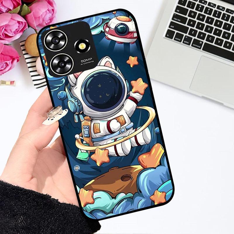 Cases For ZTE Blade V50 Smart Cute Astronaut Fashion Shockproof Soft Bumper For ZTE V50 Design 4G Coque For ZTE Axon 50 Lite