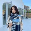 Imitation Cashmere Scarf, Women's Autumn and Winter Fashion Double-sided Plaid Scarf, Student Thickened Warm Shawl, Gift Scarf