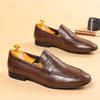 Модная мужская легкая повседневная кожаная обувь лоферы, модная уличная обувь для вождения, офисная обувь, повседневная деловая обувь, слипоны, обувь для ходьбы