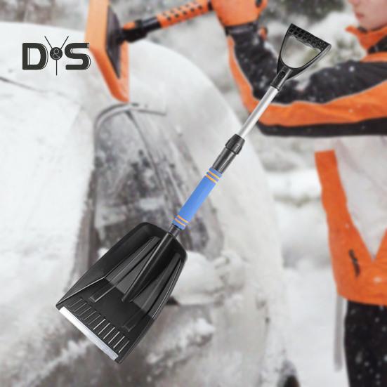 Автомобильная лопата для снега, регулируемая длина, складная аварийная лопата для снега в автомобиле, переносная лопата для снега для подъездной дороги, кемпинга, сада, грязи и снеговика