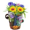 Unique Head Planter with Drainage Hole | Picasso-Inspired Abstract Face Flower Pot | Vibrant Colors & Quirky Art Decor (Tears)