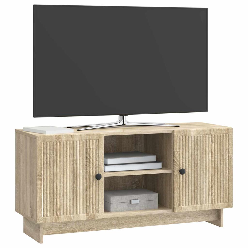 TV Stand 102 x 34.5 x 50 cm Sonoma Oak Effect Particleboard