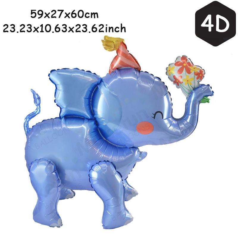 1 шт., товары для вечеринки в честь дня рождения в джунглях, 4D-шары, фольгированные шары в виде животных в стиле сафари, гигантские шары в виде льва, украшения для вечеринки в стиле животных