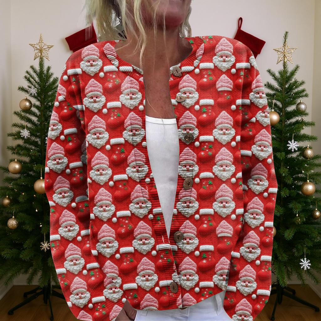 Women'S Christmas Sweater Cute Fun Christmas Sweater Fall And Winter Long Sleeve Knitted Sweater