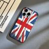 Чехол для телефона с флагом Великобритании Англии Для IPhone 17 16 15 14 13 12 11 Гофрированный Матовый Мягкий Чехол Противоскользящий