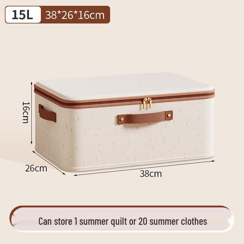 Foldable Clothes Organizer Box with Lid - Large Capacity, Dustproof Storage for Wardrobe or Living Room