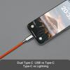 240 В Pd3.1 Жидкий силикон USB Type-C Быстрозарядный кабель 15 16 17 S23 S24 S25
