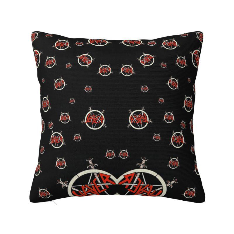 Slayers Logo Pillow Case Living Room Decoration Fashion Heavy Metal Thrash Cushions for Sofa Square Pillowcase