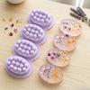 1pc 4-Hole Massage Point Shaped Soap Silicone Mold, Classic Handmade Silicone Mold, for Explosive Bath Salt, Craft Soap Making