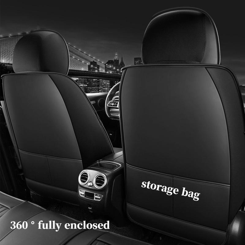 1 шт. 5D Полное покрытие Премиум Кожаные Чехлы на Автосиденья для Передних Сидений - Удобные и Износостойкие, Универсальная Посадка для Передних Сидений