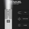 10Pcs LED Flashlight Telescopic Zoomable Flashlight 3 Modes Portable Work Light with Hook USB Rechargeable for Night Fishing