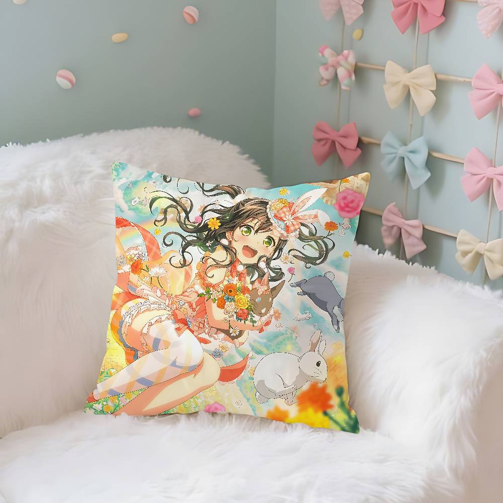 BanG Dream Аниме Наволочка Декоративная Наволочка Скандинавский Винтажный Стиль Наволочки для Подушек Дом Гостиная Диван Диван Сиденье