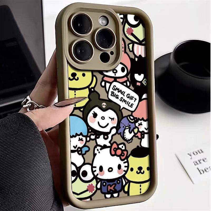 Взрывозащищенный TEMU/Xiyin/TikTok Sanlio TK кот Hello Kitty для Apple 16 чехол для мобильного телефона лестница
