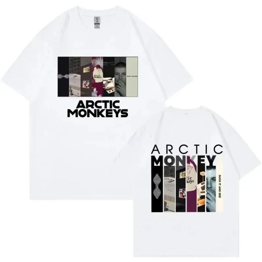 Arctic Monkeys Lyrics Limited Design Graphic T Shirts Мужские и женские модные рок-футболки большого размера Футболки Harajuku Trend