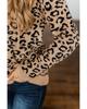 Azura Exchange Леопардовый вязаный худи со шнурком